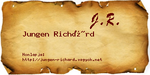 Jungen Richárd névjegykártya
